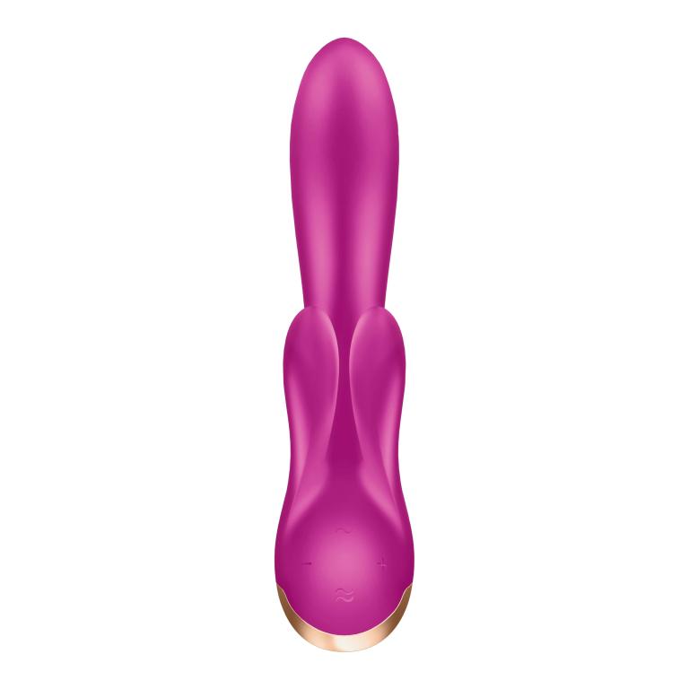 Вибратор-кролик Satisfyer Double Flex с двумя клиторальными отростками (фиолетовый)