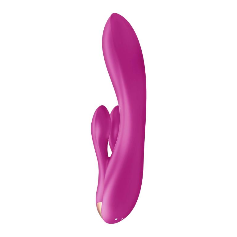 Вибратор-кролик Satisfyer Double Flex с двумя клиторальными отростками (фиолетовый)