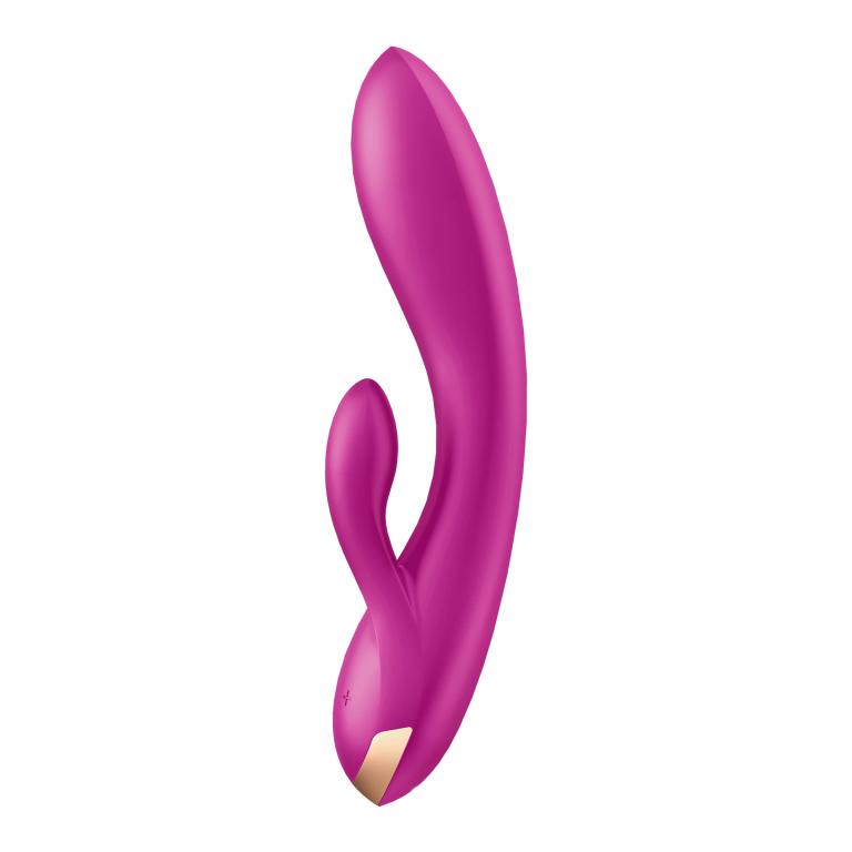 Вибратор-кролик Satisfyer Double Flex с двумя клиторальными отростками (фиолетовый)