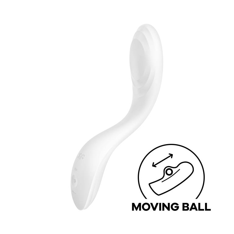 Вибромассажер Satisfyer Rrrolling Pleasure с движущимся шариком для стимуляции точки G (белый)