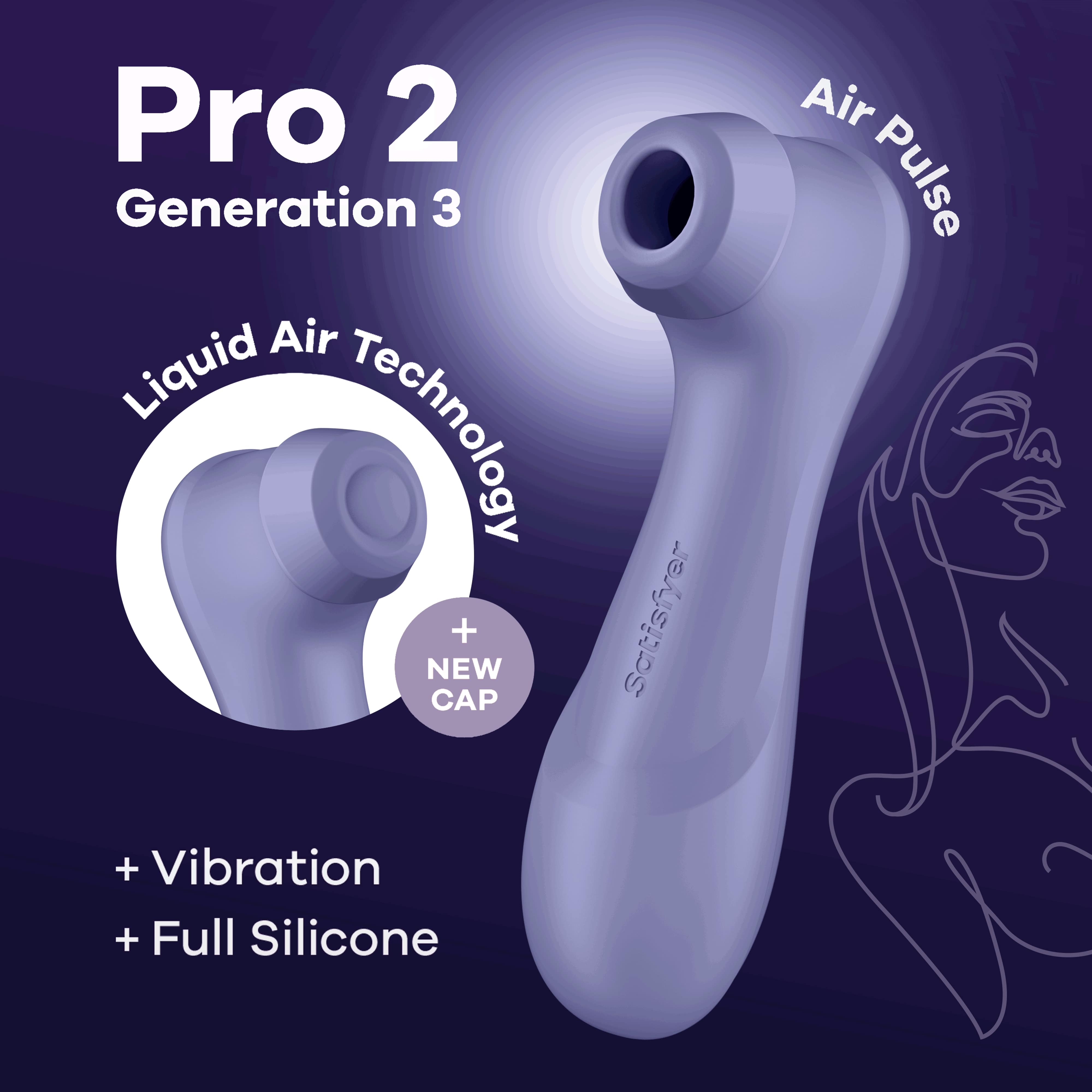 Клиторальный вибростимулятор Pro 2 Generation 3 with Liquid Air (lilac)