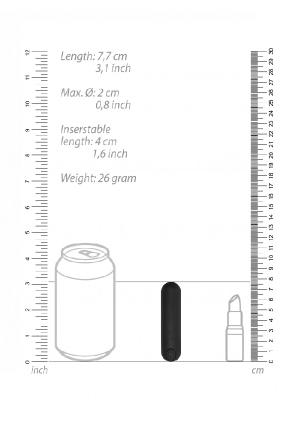 Перезаряжаемая вибропуля BGT - 7 Speed Rechargeable Bullet