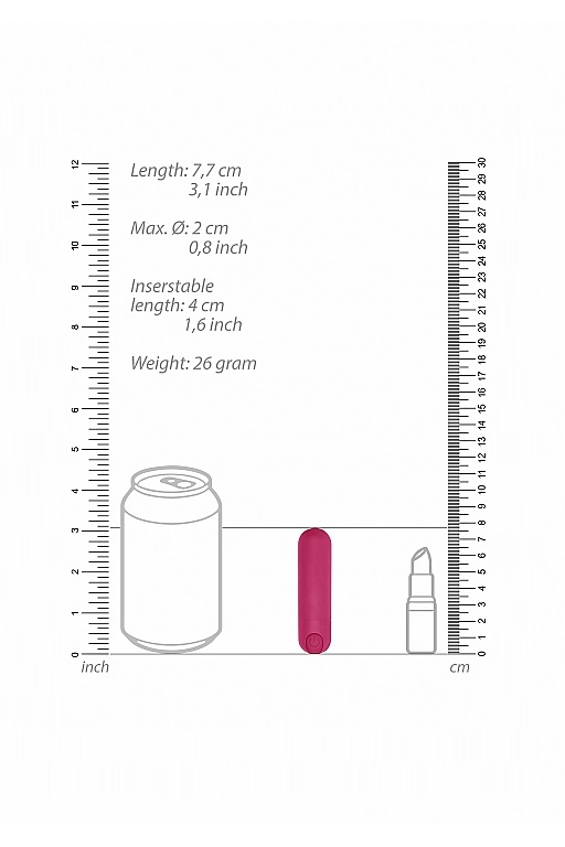 Перезаряжаемая вибропуля BGT - 7 Speed Rechargeable Bullet