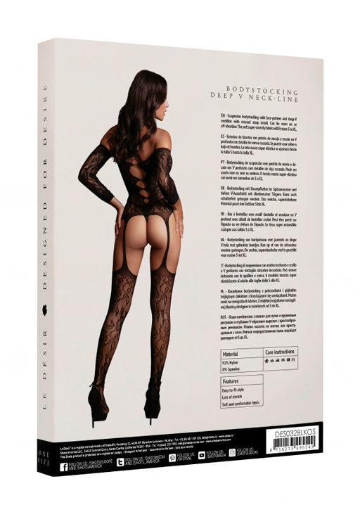 Кетсьюит (боди-комбинезон) Criss Cross Neck Bodystocking