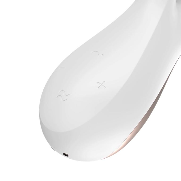 Вибромассажер Satisfyer Mono Flexс возможностью управления через приложение - белый