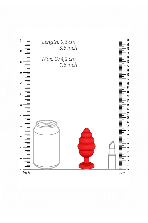 Анальная пробка Extra Large Ribbed Diamond Heart Plug