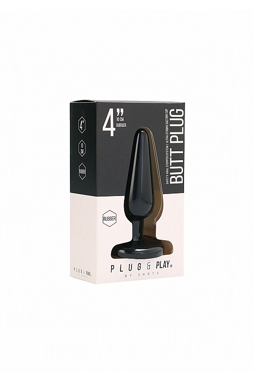 PLU002BLK: Анальная пробка Basic- 4 Inch