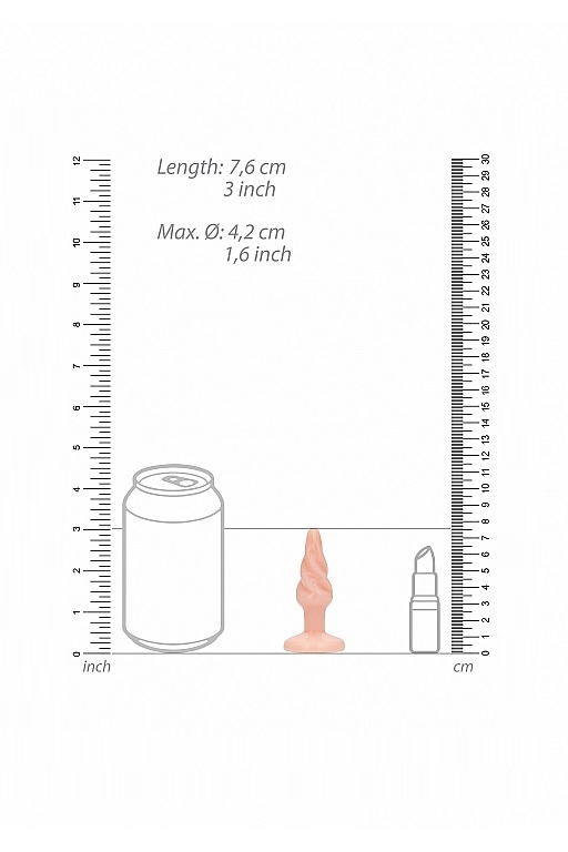 PLU004FLE: Анальная пробка Rounded - 3 Inch