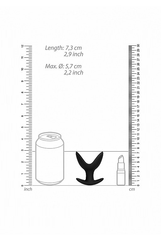 PLU013BLK: Анальная пробка (эспандер) Split 3 - 3 Inch