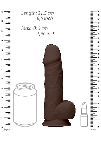 Фаллоимитатор Silicone Dildo With Balls - 21,6 см.