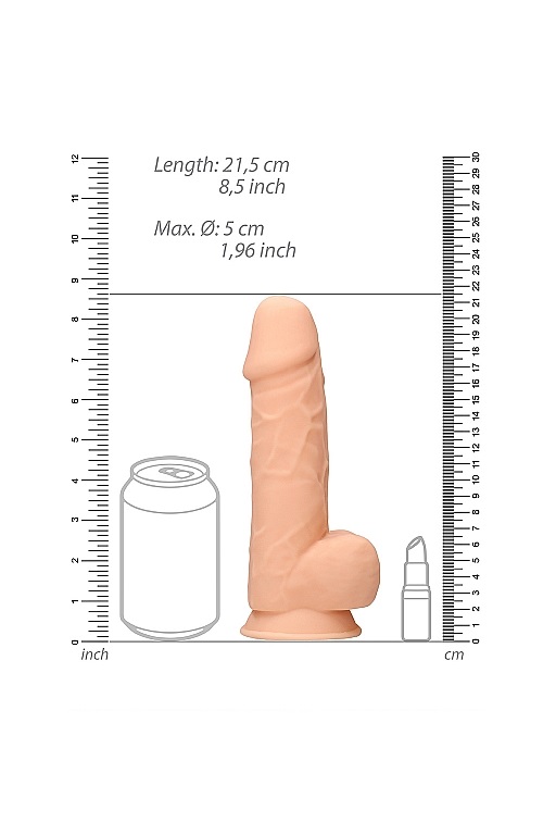 Фаллоимитатор Silicone Dildo With Balls - 21,6 см.