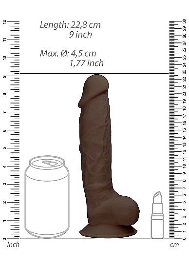 Фаллоимитатор Silicone Dildo With Balls - 22,8 см