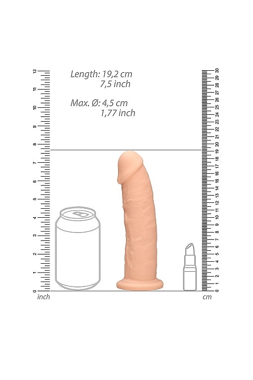 Фаллоимитатор без мошонки Silicone Dildo Without Balls - 19,2 см.