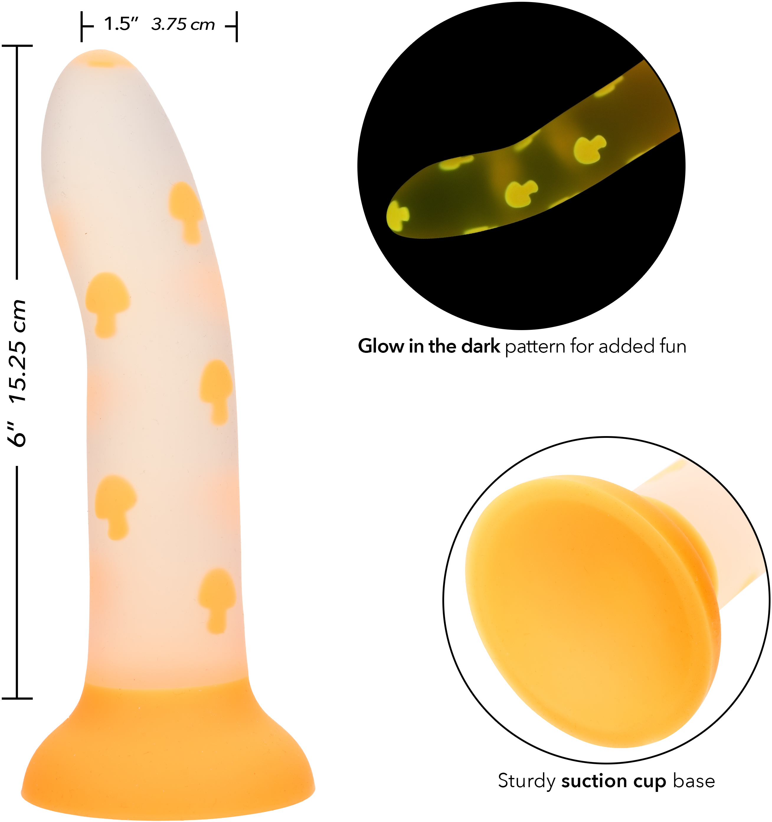 Светящийся фаллоимитатор Glow Stick Mushroom