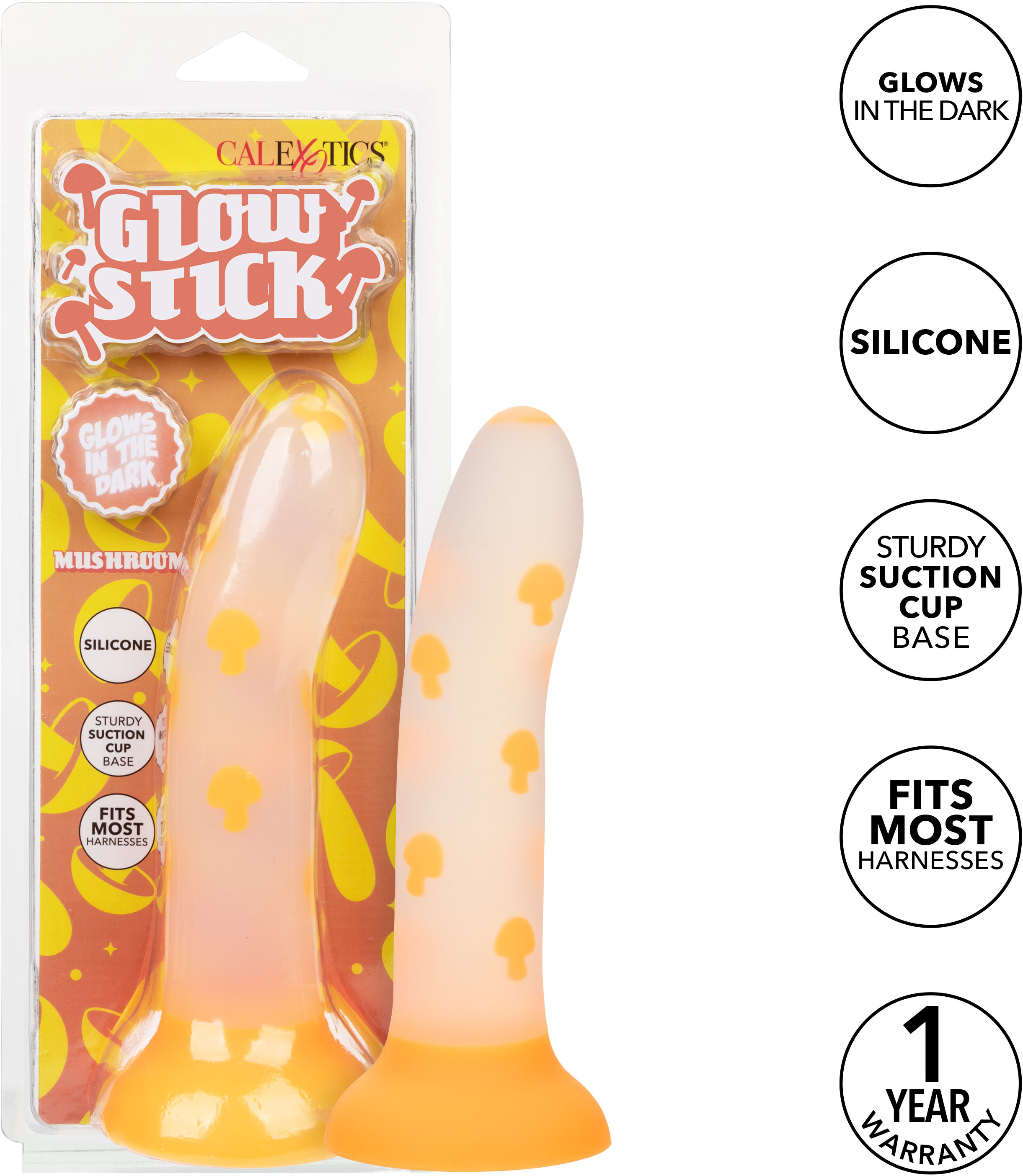 Светящийся фаллоимитатор Glow Stick Mushroom