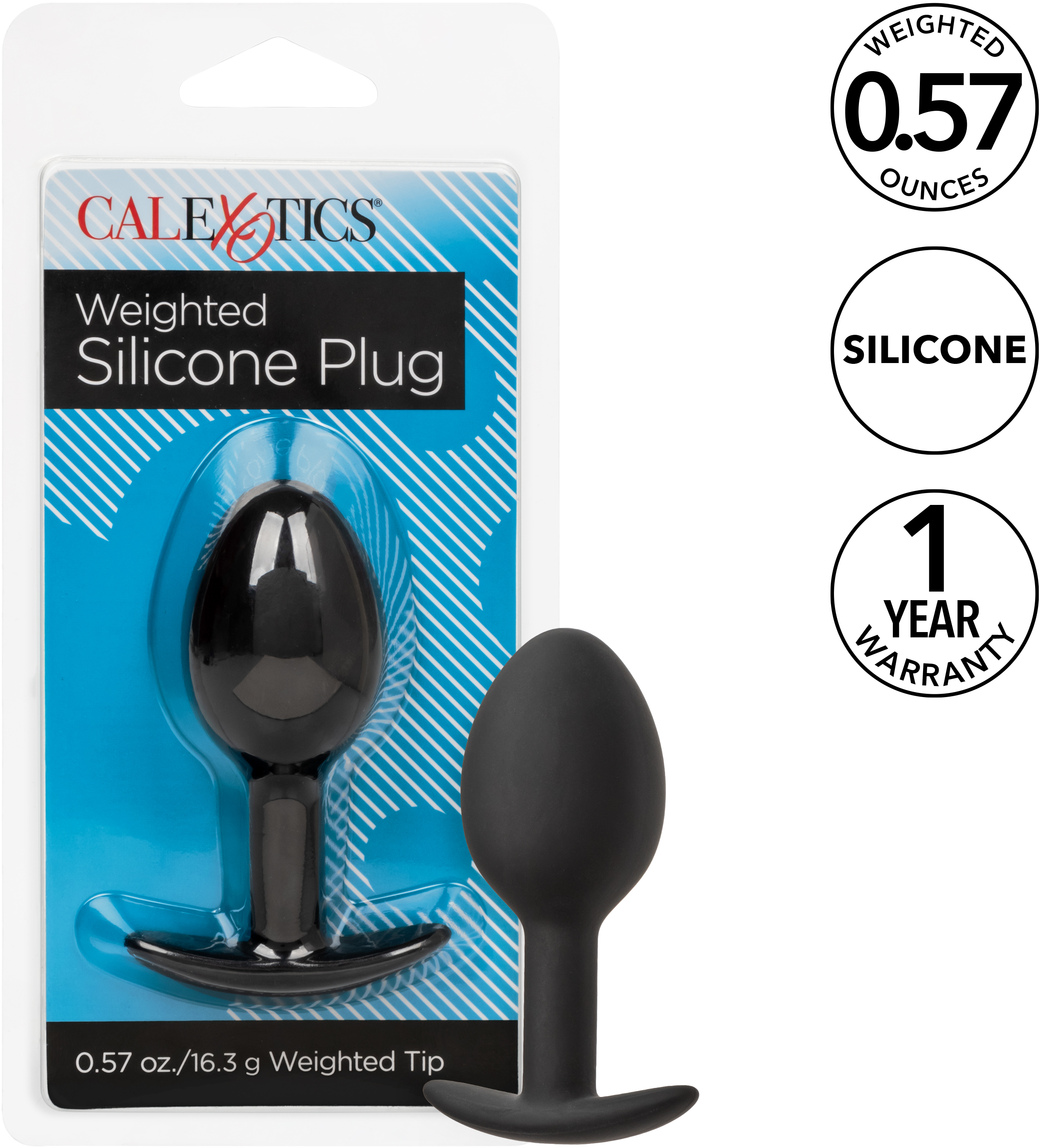 Анальная пробка из силикона Weighted Silicone Plug