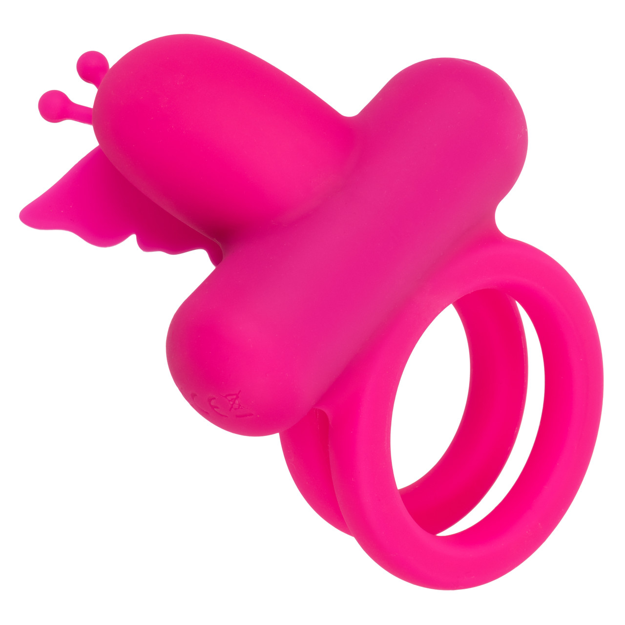 Перезаряжаемое эрекционное виброкольцо Silicone Rechargeable Dual Butterfly Ring