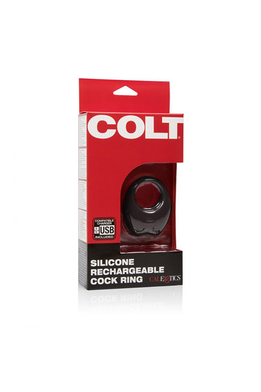 Перезарежаемое эрекционное кольцо с вибрацией Silicone Rechargeable Cock Ring COLT