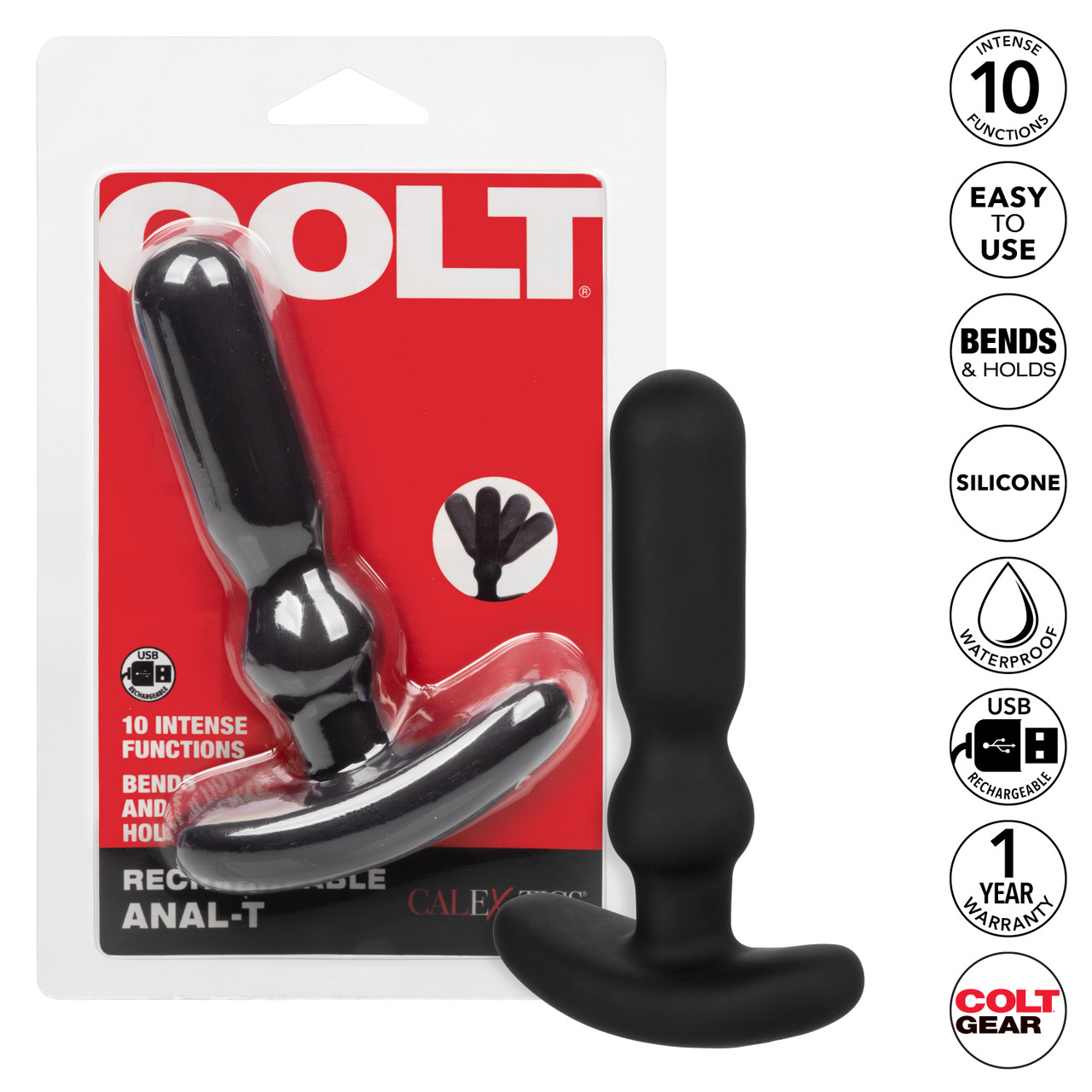 Перезаряжаемый анальный вибростимулятор COLT Rechargeable Anal-T