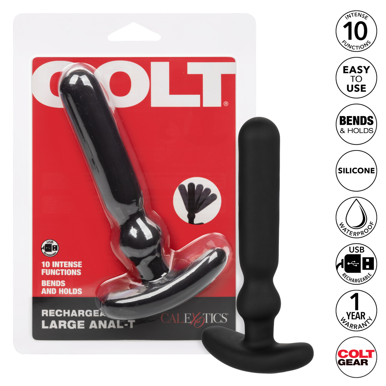 Перезаряжаемый анальный вибростимулятор COLT Rechargeable Large Anal-T