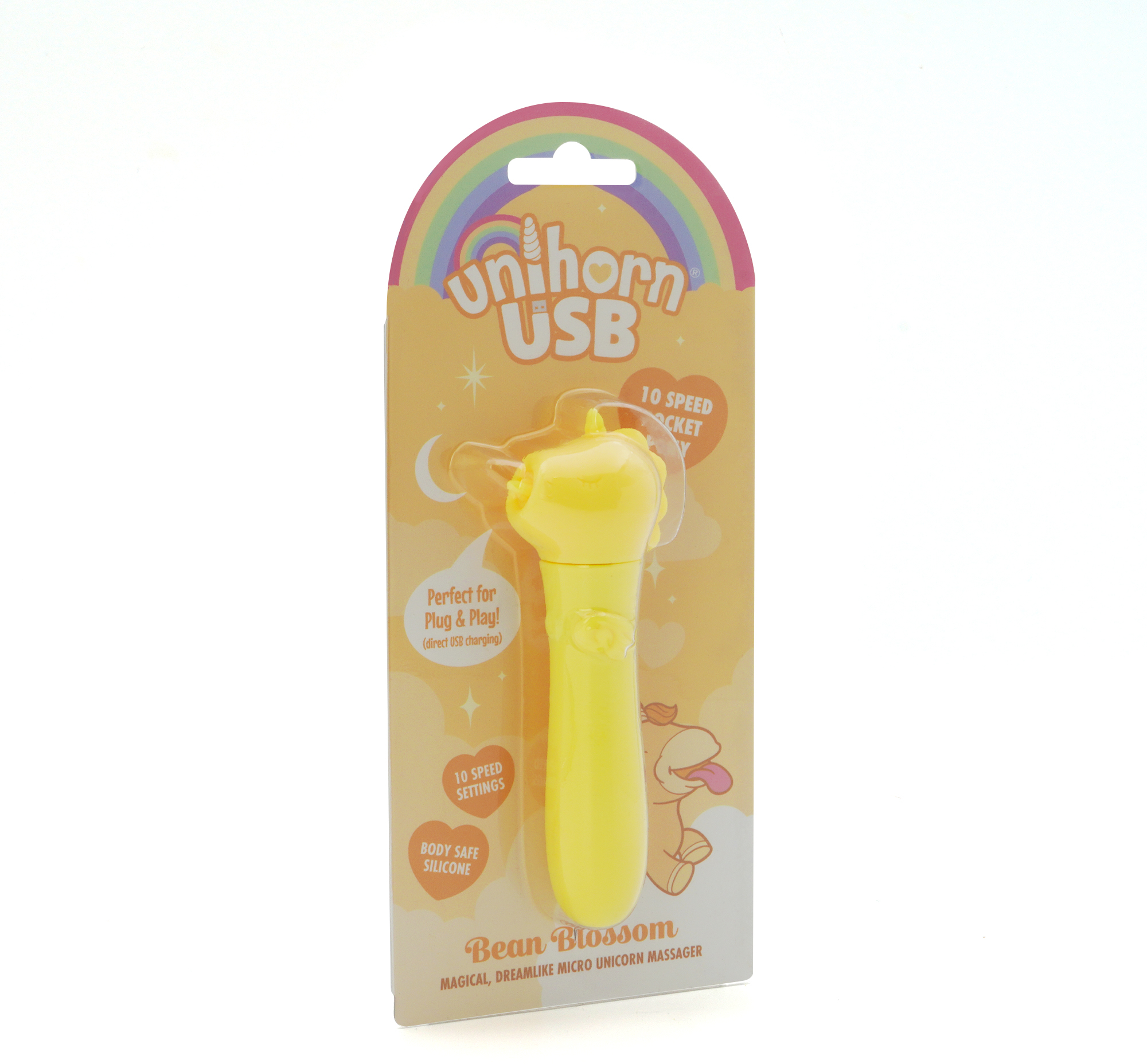 Вибропуля Unihorn USB - Bean Blossom, желтый