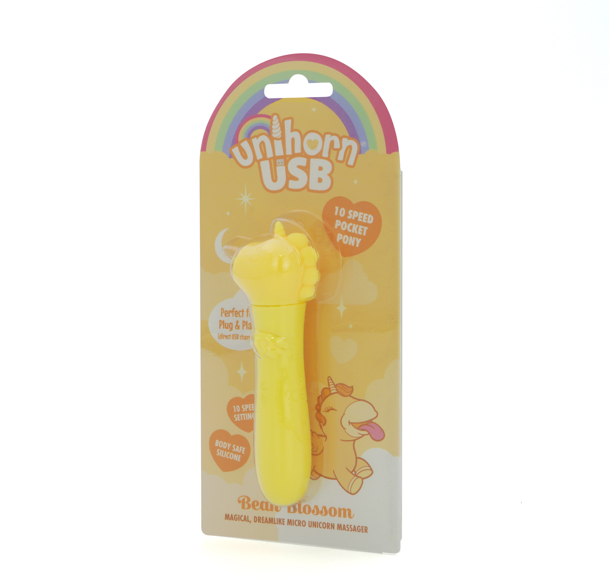 Вибропуля Unihorn USB - Bean Blossom, желтый